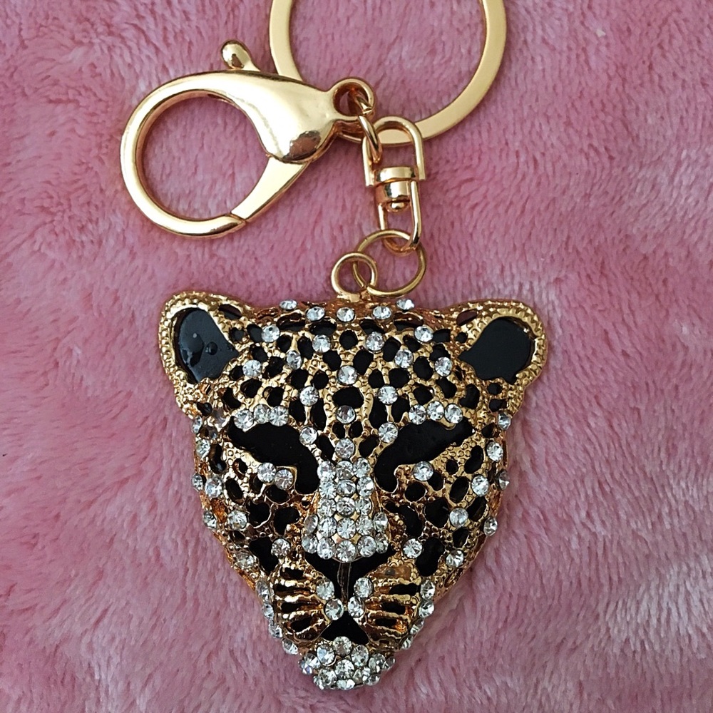 Jaguar Key Chain 🐆 Gold Jaguar Bling